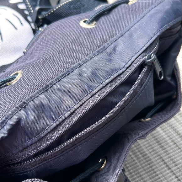 Speedo Hawaiian Floral Canvas Drawstring Depot Bag Blue Great Condition - Picture 10 of 13